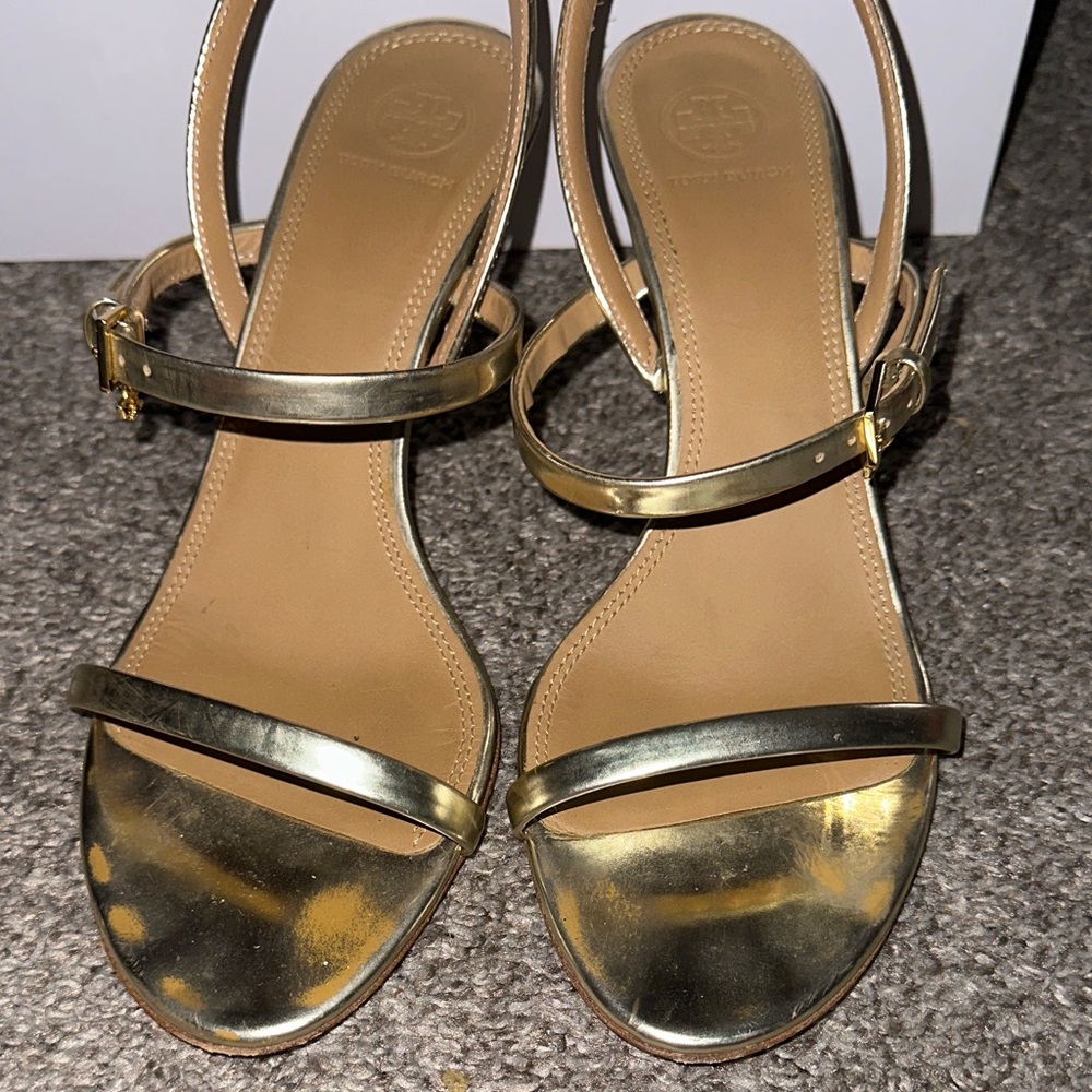 Gold Strappy Sandals
